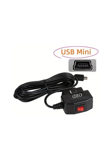Xuweiwei Usb Mini Interface Obd2 Adaptör 35 Metre Usb C Obd2 Kablosu 24 Saat Kamera Şarj Aleti 12-24v 5v3a