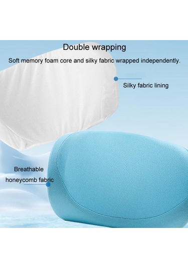 Araba U Şekilli Boyun Yastık Yumuşak Başlık Çocuklar Araba Koltuk Tarafı Uyku Yastık Gök Mavisi