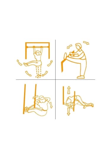 Delta Krom Kapı Barfiksi Barı Mekik Çekme Aleti 60-100 Cm Arası