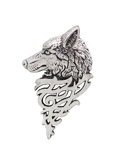 Homyl Retro Erkek Kadın Yaka Sopa Pin Broş Rozeti Kravat Gümüş