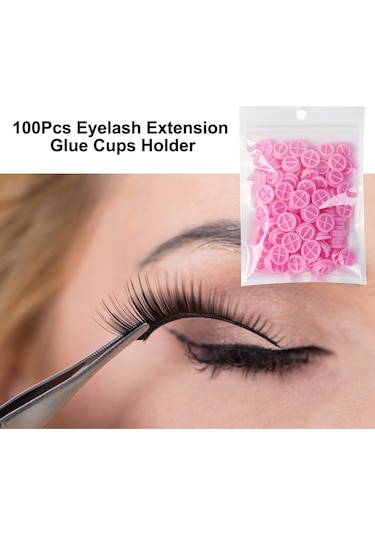 Teltree 100 Adet Kirpik Uzatma Yapıştırıcı Kabı - Çift Taraflı, Pratik Ve Dayanıklı