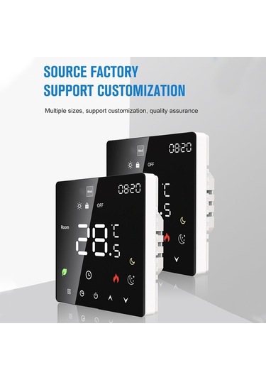 Flybuy Evde Kullanım İçin Akıllı Termostat, Dokunmatik Ekranlı, Haftalık Programlama, Wifi Bağlantılı Sıcaklık Kontrolü