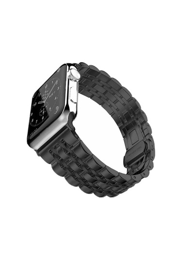 iOs Watch Uyumlu Ultra 49mm Kordon  Krd-14 Metal Strap Kayış Gold