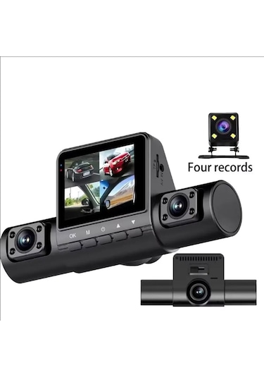 Full Hd 4 Kameralı Araç İçi Kamera - Geniş Açı, Yüksek Çözünürlüklü Araç Kamerası