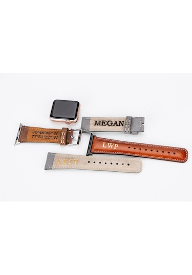 Apple Uyumlu  Watch Deri Kordon 42-44-45mm Slim Dtquarst9