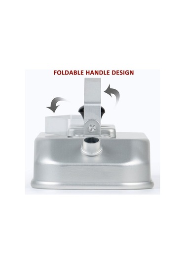 Prestigegoods Alüminyum Hafif Su Isıtıcısı Açık Hava Yürüyüş Kamp Kaynar Su Tencere Saplı 200ml 15,6x8,7x5,8cm Çok Renkli