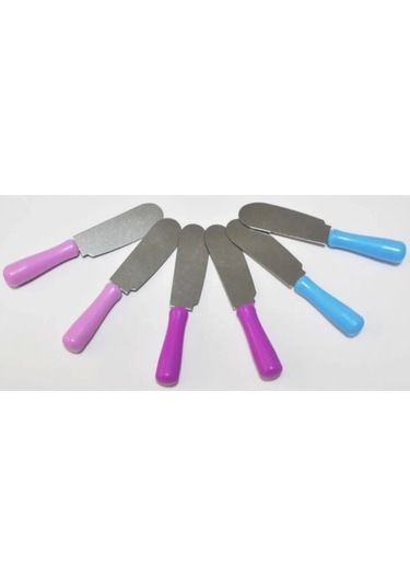 Mini 6'lı Tereyağı Bıçağı Renkli Royaleks-bh-1254 Çok Renkli
