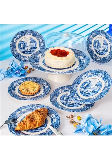 Fecra Vintage Blue 8 Parça Sunum Seti