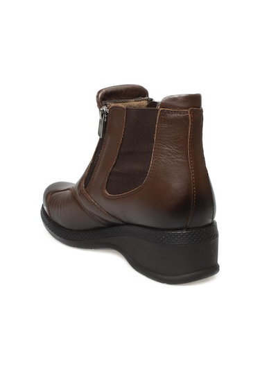 Forelli 25652 Cift Fermuarlı Comfort Taba Kadın Bot Taba