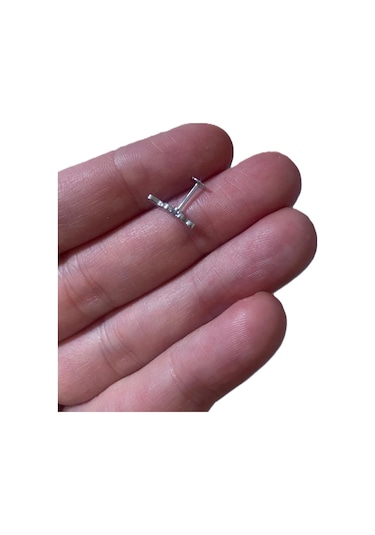 Taşlı Yılan Tasarım Kıkırdak Tragus Helix Pearsing Küpe Gümüş