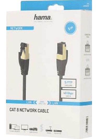 Hama 200694 Cat 8, 40 Gbit/s, S/ftp Korulmalı 5M Ağ Kablosu
