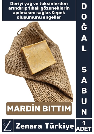 Bitkisel Organik %100 Doğal Saç Yüz Vücut El Kullanım Yağ Toksin Kepek Önleyici Mardin Bıttım Sabunu