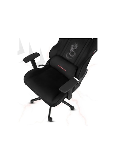 Rio Balerion Terletmez Kadife Kumaş Siyah Gaming Oyuncu Koltuğu - 20 Siyah