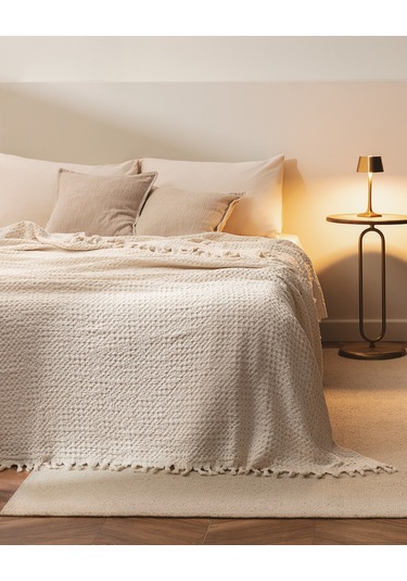 Madame Coco Mulette King Size Yatak Örtüsü - Beyaz Yo0000000029kıng Sıze-beyaz Beyaz