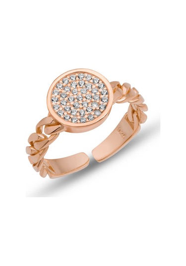 Blackcraft Gümüş Ayarlanabilir Rose Yuvarlak Zirkon Taşlı Kadın Yüzük Bc-4c14fd Renkli