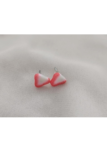 Küpe Çilek Minik Kadın Genç Kız Bebek Küpesi Takı Aksesuar Renkli