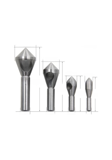 Maiyame Hss Malzeme İçten Talaş Atan 2-20mm Geniş Açıklı Yumuşak Tırnak Kaldıran 4'lü Fırsatlı Çapraz Delik Freze Seti 15-20mm Tekli 103g Doğal Rengi