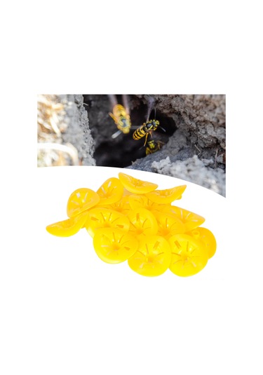 Geeksen Çiçek Desenli Yeniden Kullanılabilir 30 Adet Arı Tuzağı - Abs Malzemeden Dayanıklı Arı Yakalama Aparatı