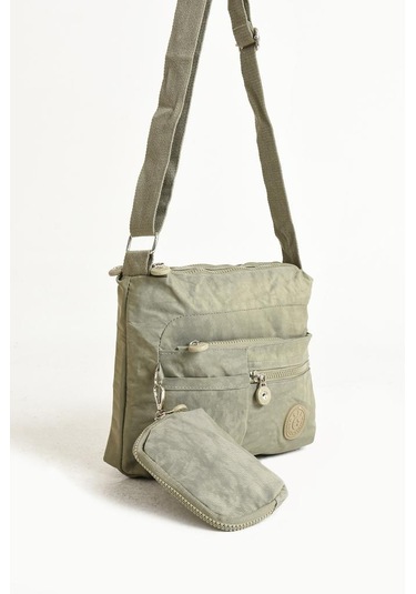 Klinkır Omuz Çantası Mini Cüzdanlı Çapraz Askılı Postacı Çanta Su İtici Kumaş 27 17 Cm Hafif 001