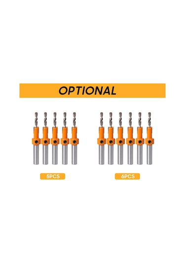 Hallow Ağaç İşleme Havşa Matkap Ucu Seti Yuvarlak 5 Adet 8 MM