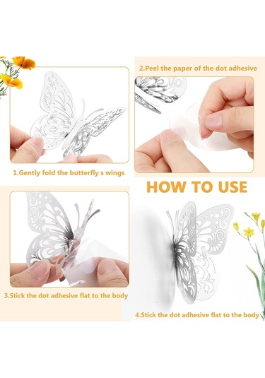 Wezone 12 Adet 3d Kelebek Işıklı Duvar Sticker, Su Geçirmez Isı Dayanıklı Yeniden Kullanılabilir, Pencere Dekorasyonu, Abs Plastik, Çok Renkli Mavi