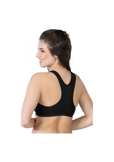 Siyah Mı Emay 1424 Modal Cotton Sporcu Büstiyer Siyah