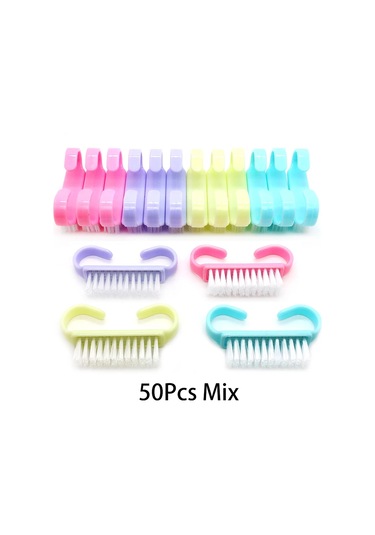 10/20/50/100 Adet Kolu Kavrama Tırnak Fırçası Tırnak Fırçalama Temizleme Tırnak Fırçaları Temizleyici Tırnak Scrubber Toplu Erkekler Kadınlar İçin Jearlyu Ordu Yeşil