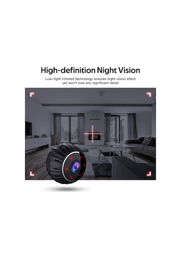 Geeksen Mini 1080p Hd Wifi Kamera - Ev/pet İzleme, Hareket Algılama, Akıllı Uygulama İle Canlı Görüntü, 60 Dakika Pil Süresi