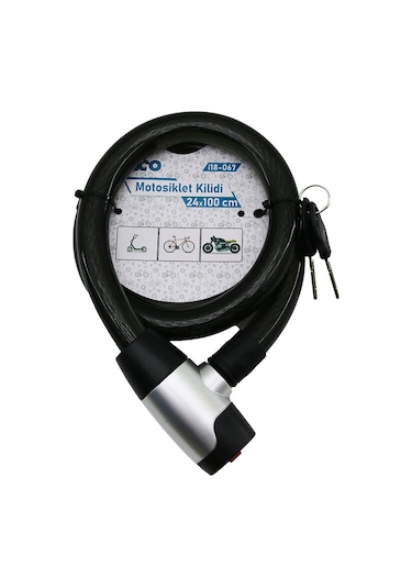 Anahtarlı Metal Kaplama Kafa Çek-it Kilit Kapak Motor - Bisiklet