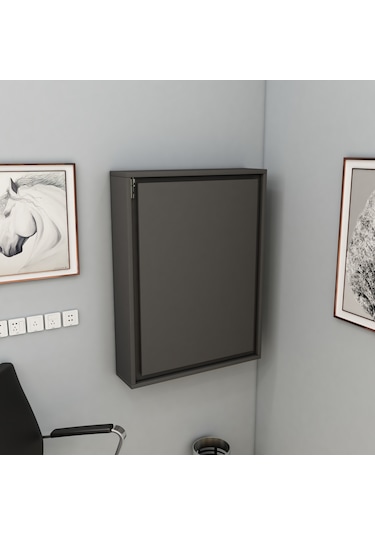 Arnetti Sedir Açılır Kapanır Raflı Çalışma Masası Antrasit