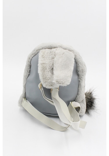 Chantaky 039 3000  Peluş Tavşan Çocuk Sırt Çantası Gri