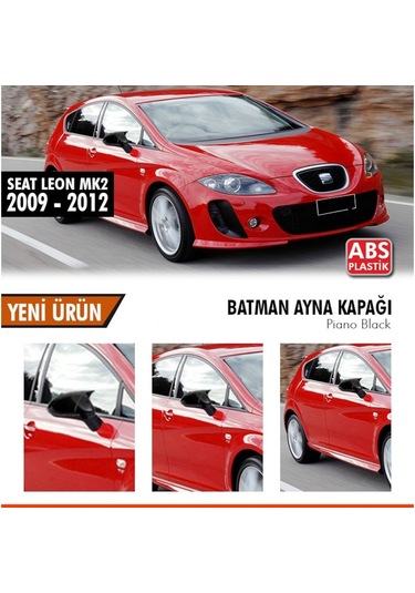 Seat Leon Mk2 Yarasa Ayna Kapağı Batman Parlak Siyah Piano Black