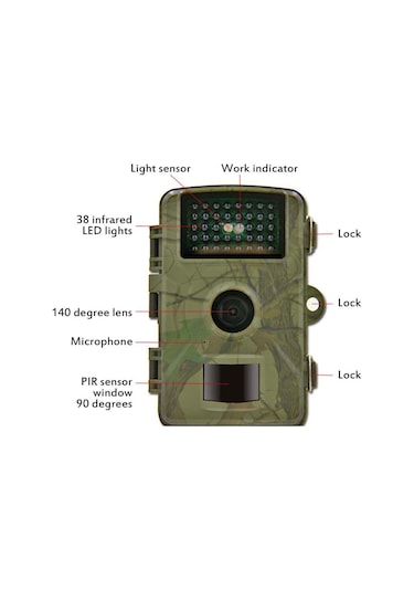 Newdaki Foto Kapan Vahşi Yaşam İzleme Hareket Sensörlü Kamuflaj Avcı Kamerası