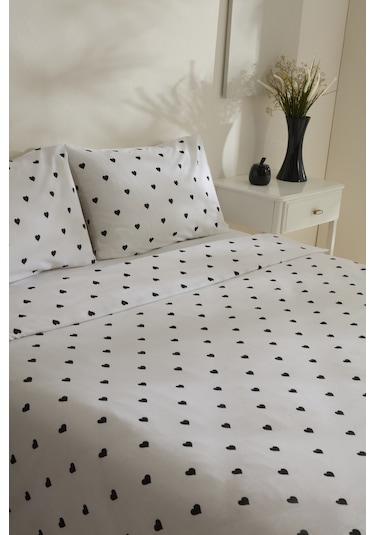 Karacahome Sarah Anderson Amour Çift Kişilik Nevresim Takımı Siyah