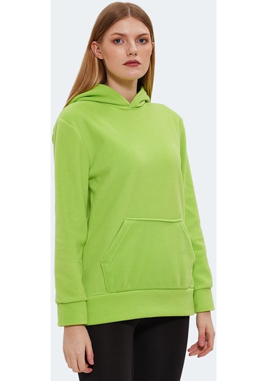 Slazenger SASSA IN Kadın Kapüşonlu Cepli Nane Polar