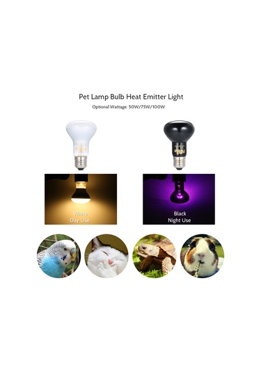 Fosenze Gündelik Kullanım İçin E27 Tabanlı 100w Tungsten Filament Evcil Hayvan Isıtma Lambası Ac220-240v