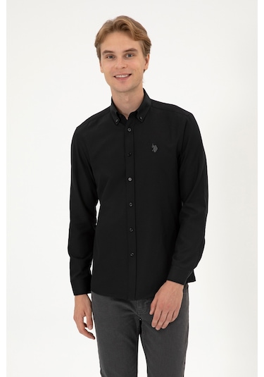 U.s. Polo Assn. Erkek Siyah Gömlek Basic 50316723-vr046 Siyah