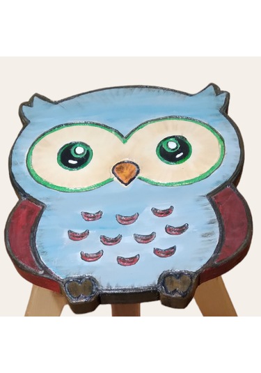 Baykuş El Yapımı Çocuk Taburesi