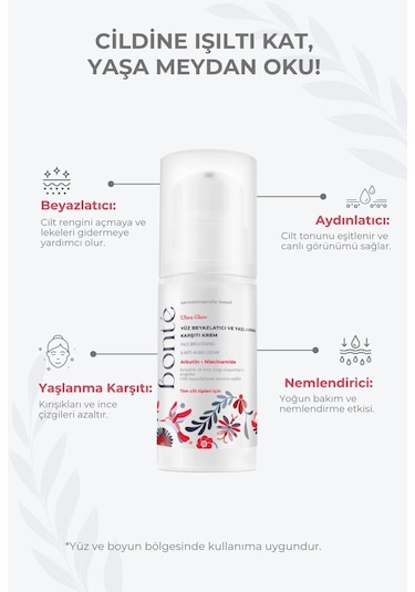 Bonte Ultra Glow Yüz Beyazlatıcı ve Krem 50 ML