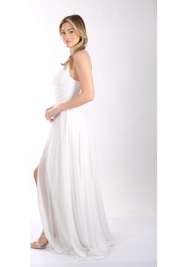 Abiye Elbise Dori 00kb5090 Beyaz