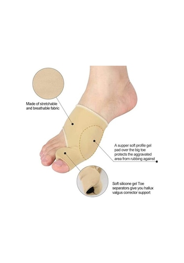 Sones Lycra Ter Emici Aşınmaya Karşı Büyük Ayak Başparmağı Kemik Halluks Valgus Düzeltici M