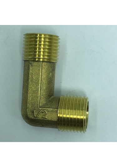 Suntek 1 Adet Çift Erkek Dişli Dirsek Pirinç Dn15xdn15 Uzatma