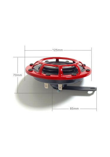 Leezsing 12v Çift Sesli Araç Kornası - 125mm Çap, 115db Yüksek Ses, 2'li Paket