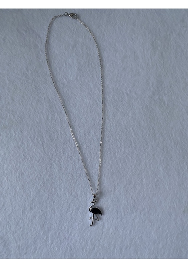 Kuğu Figürlü Kolye Gümüş Renk Gümüş