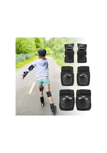 Yuntech01 S Boyutu Genç-çocuk Kaykay Koruyucu Seti 6 Parça : Diz, Dirsek Ve Bilek Koruyucuları - Tüm Sporlarda Tam Koruma Çok Renkli