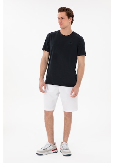 U.S. Polo Assn. Erkek Regular Fit Beyaz Örme Şort 50300078-VR013