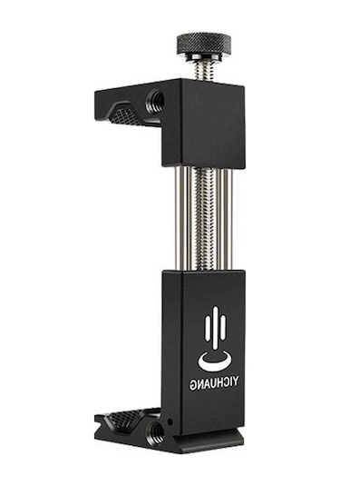 Sandwich Alüminyum Telefon Tutucu Soğuk Ayaklı + 1/4 Vida Delikli, 6.5-9.5cm Genişlik, Cnc İşlenmiş, Dayanıklı, Kırmızılamayan