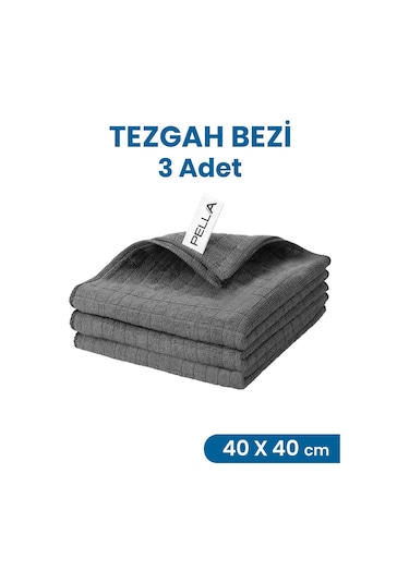 Pella Classic Mikrofiber Araba Cam Mutfak Temizlik Bezi 3'lü 40 x 40 CM