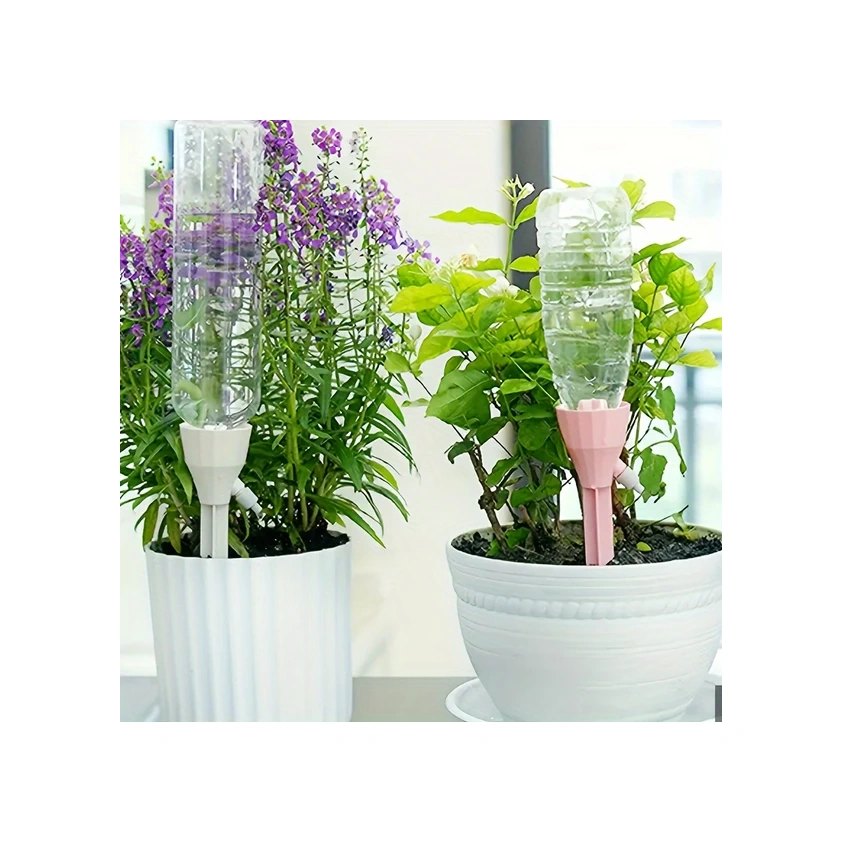 Gateesat Bej Renk 7 Parça Otomatik Bitki Sulama Sistemi Ayarlanabilir Damla Sulama Kiti