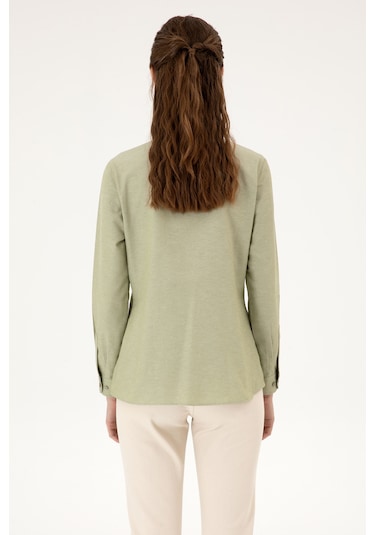 U.s. Polo Assn. Kadın Açık Haki Gömlek Basic 50316711-vr183 Acık Hakı